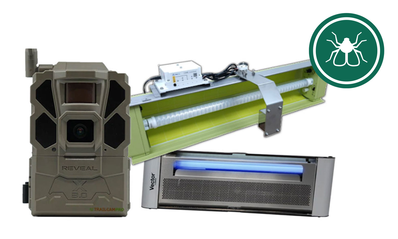 EverSmart Pest flying insect monitoring hardware including camera, fly light and sensor devices