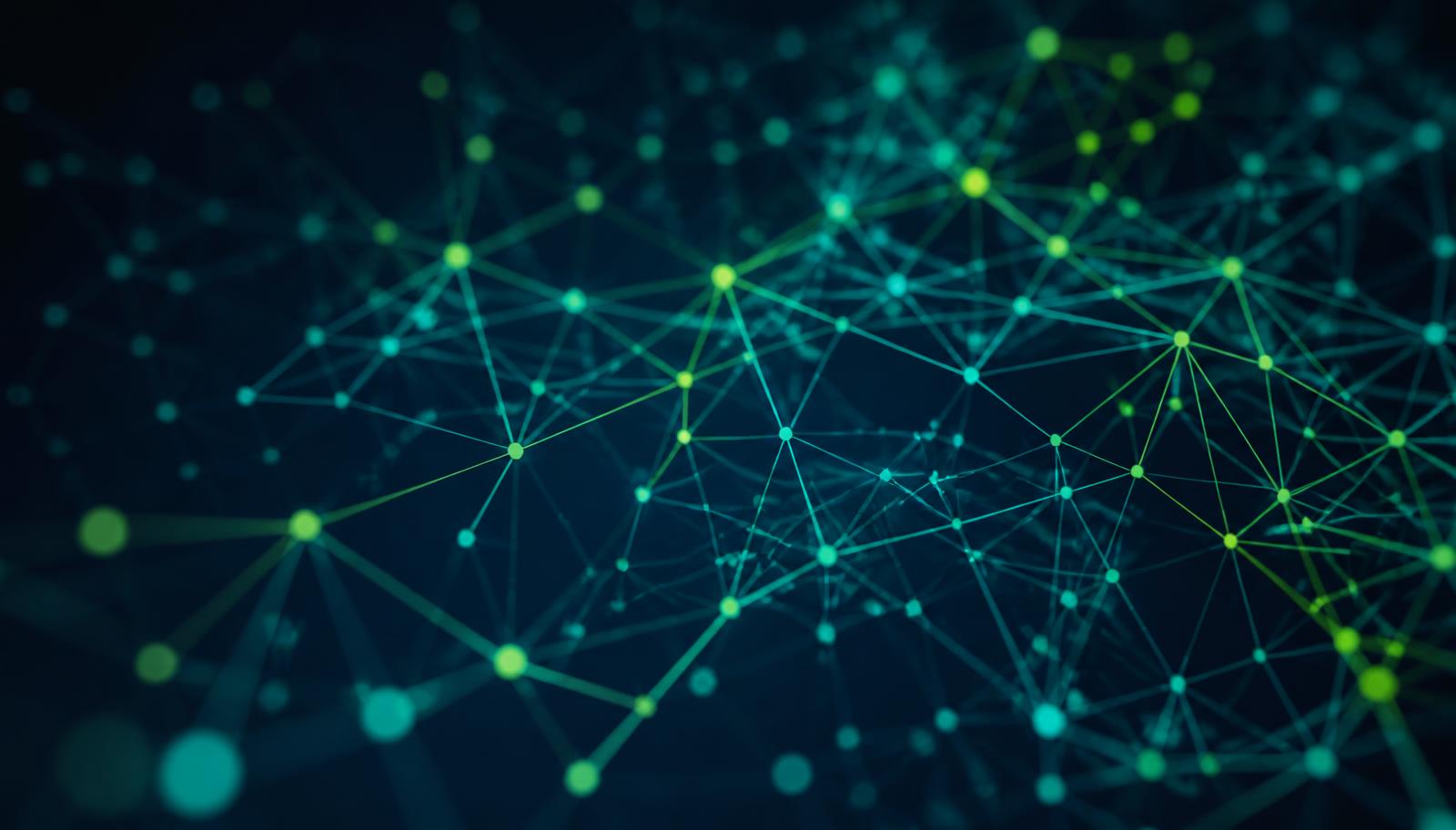 Abstract data visualisation showing sensor streams and estate analytics